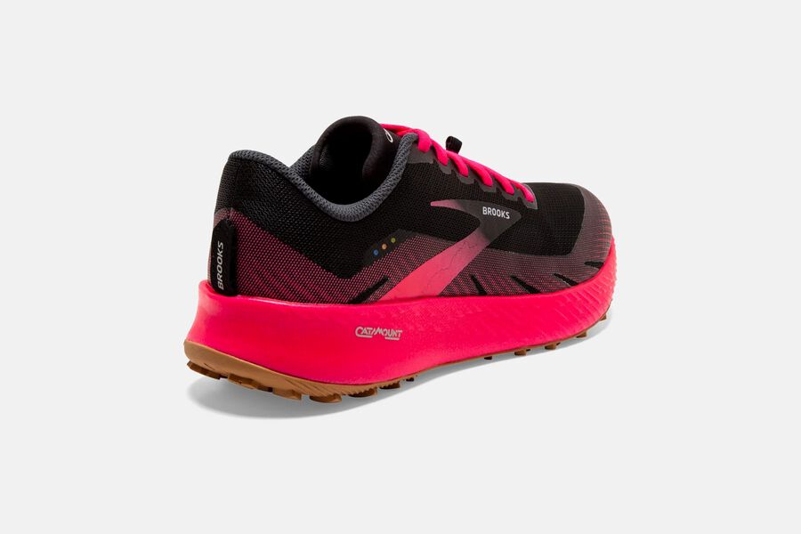 Brooks Catamount Trail Loopschoenen Dames - Zwart/Rood - 917284LJA